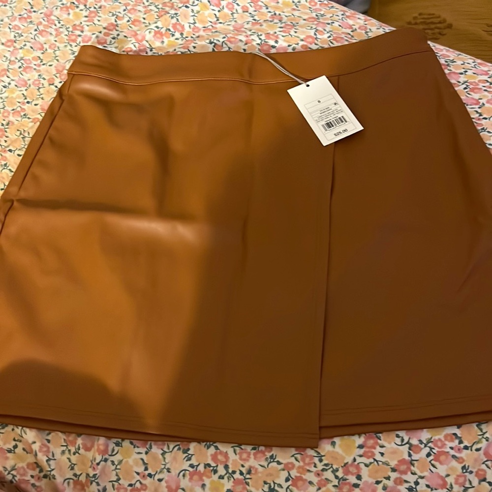 Faux leather skirt